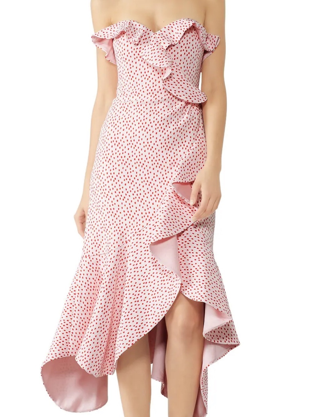 Jonathan Simkhai Speckle Print Asymmetric Ruffle Dress 2